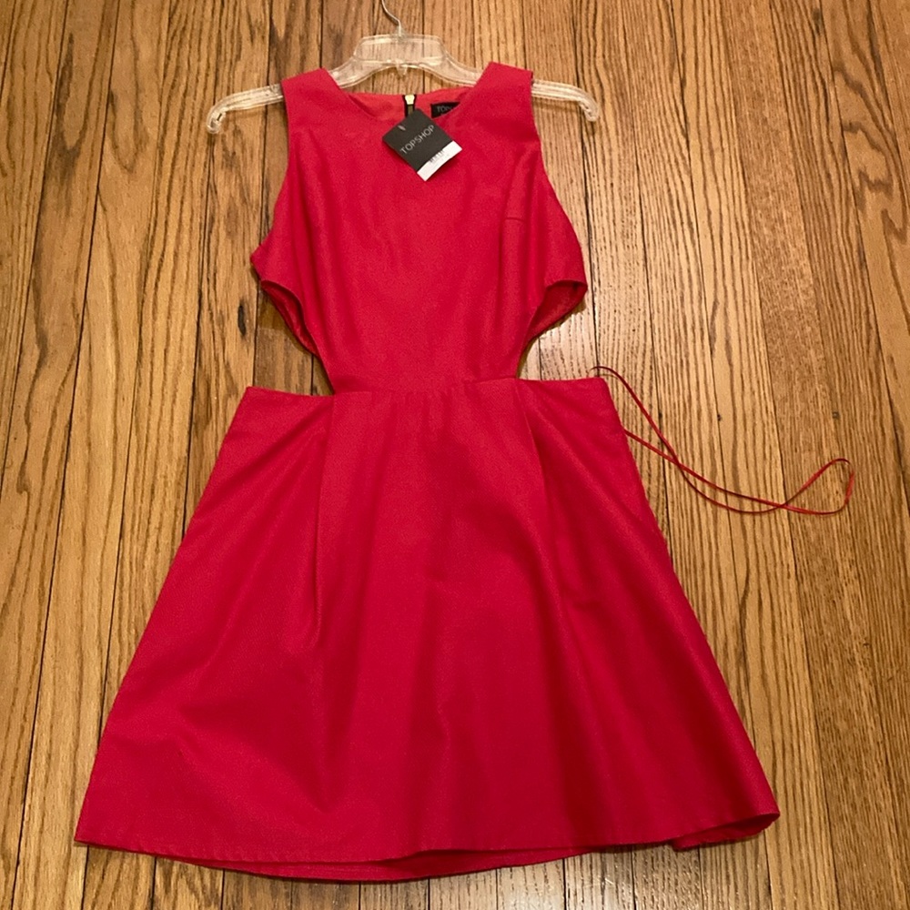 Hot pink Top Shop, cotton dress